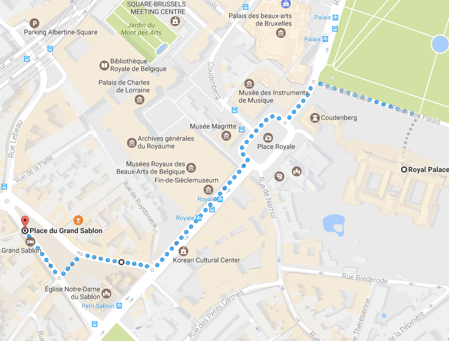 mapa de Bruxelas