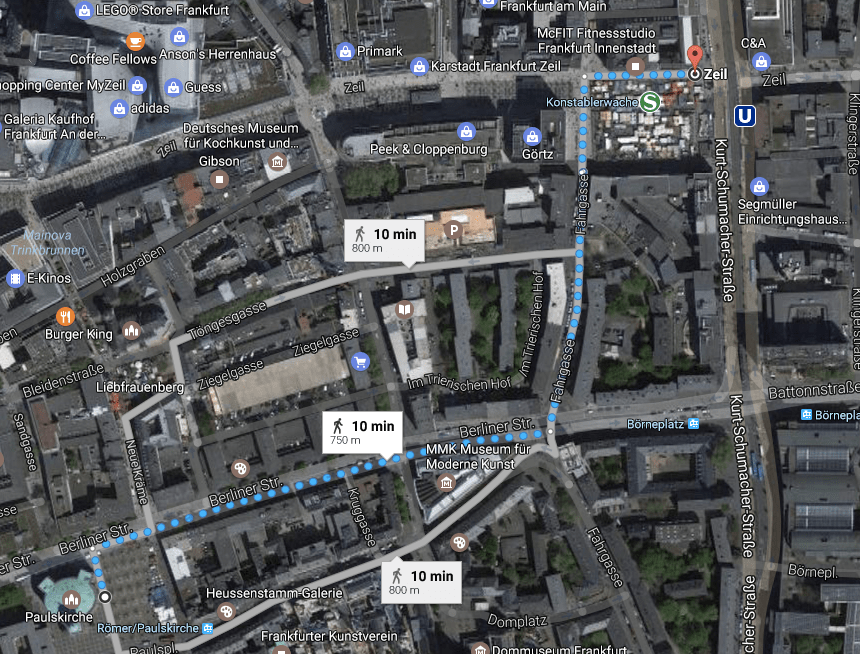 mapa de frankfurt