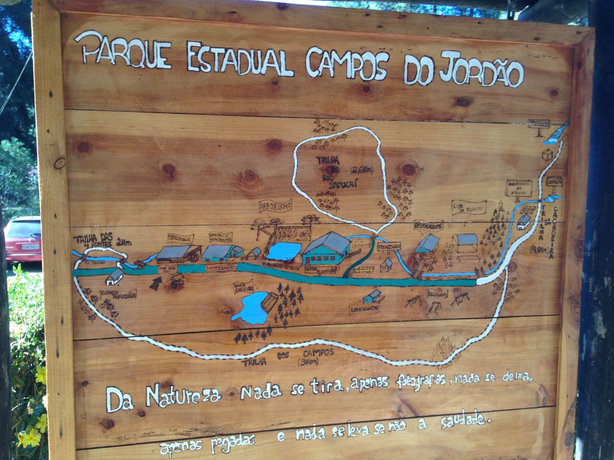 Mapa do Horto em Campos do Jordão