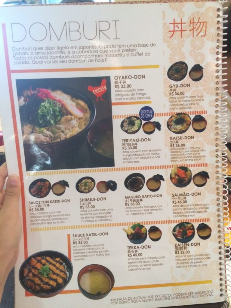 menu espaço Kazu