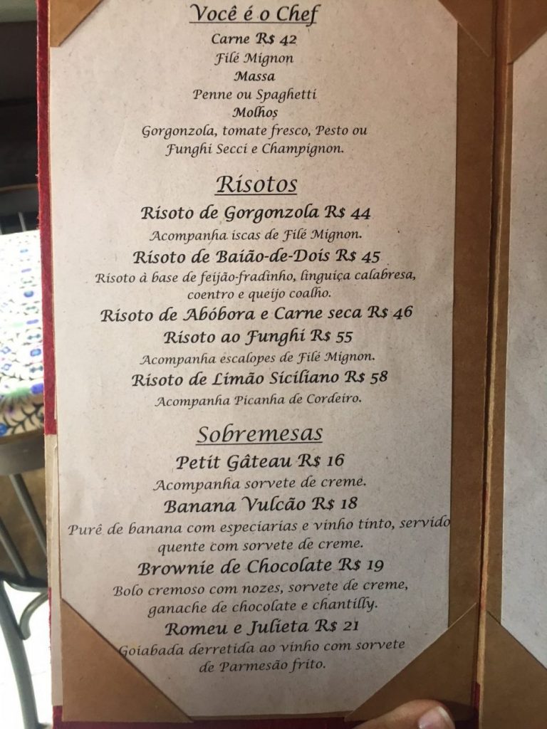 Restaurantes em Santa Teresa