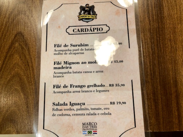 menu restaurante cabeza de vaca