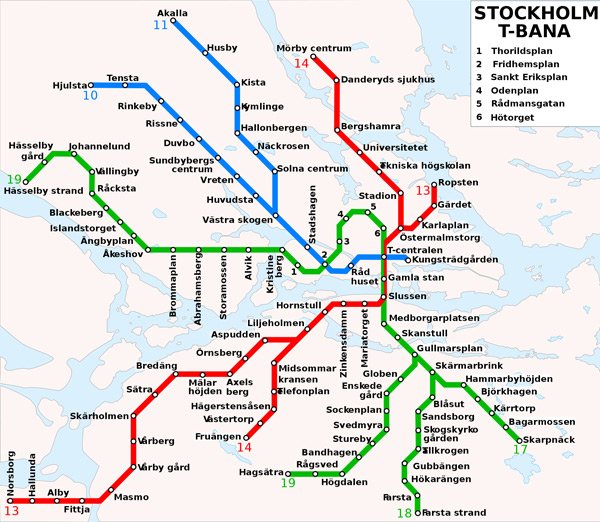 Linhas de metrô de Estocolmo