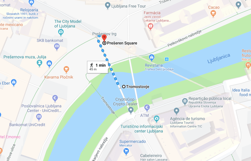 mapa centro liubliana