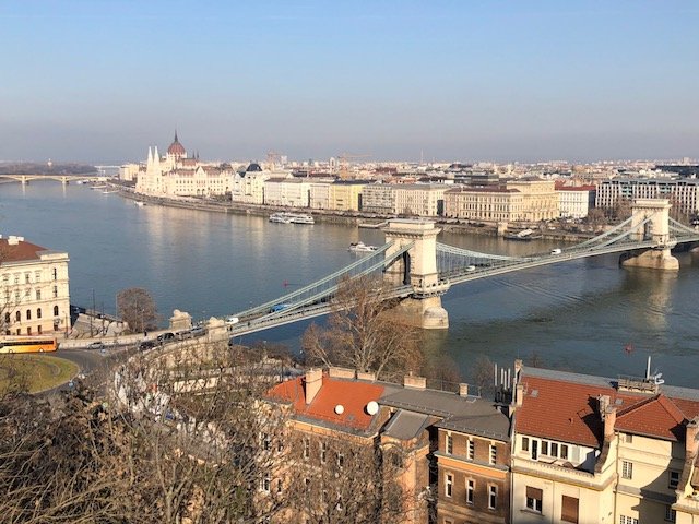 vista de budapeste do castelo de buda